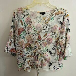 Cute crepe like Topshop blouse